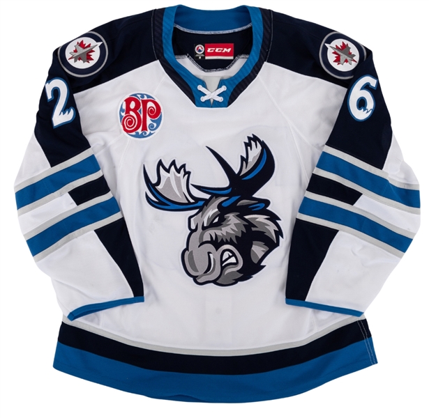 Jansen Harkins 2018-19 AHL Manitoba Moose Game-Worn Jersey 