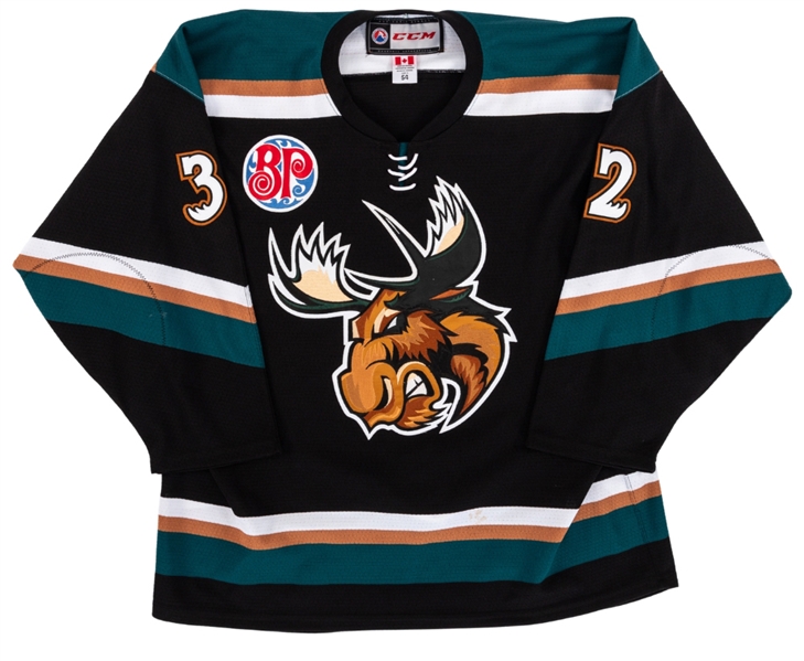 Jansen Harkins 2017-18 AHL Manitoba Moose "Retro Jersey Day" Game-Worn Jersey 