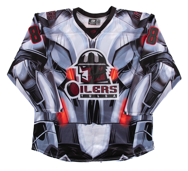 Dmitrii Sergeevs 2017-18 ECHL Tulsa Oilers "Marvel Night" Game-Worn Jersey 