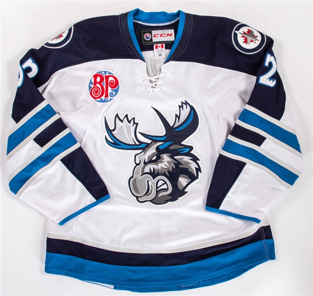 Jansen Harkins 2017-18 AHL Manitoba Moose Game-Worn Jersey with Team COA