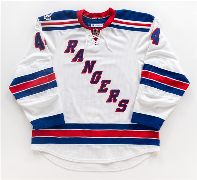 Steve Emingers 2011-12 New York Rangers "NHL Premier Stockholm" Game-Worn Jersey with Steiner LOA
