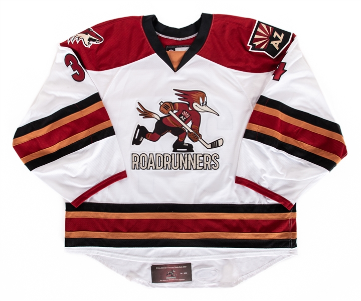 Austin Lotzs 2016-17 AHL Tucson Roadrunners Inaugural Season Game-Issued Jersey with Team LOA