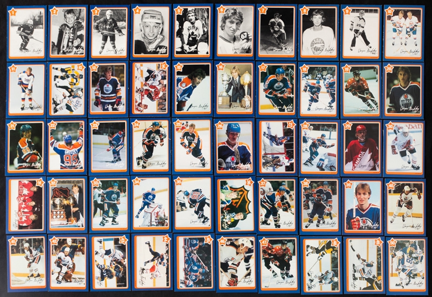 1982-83 Wayne Gretzky Neilson Complete 50-Card Hockey Set