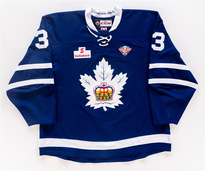 Frederik Gauthiers 2017-18 AHL Toronto Marlies Calder Cup Finals Signed Game-Worn Jersey with AHL COA - 2018 Calder Cup Finals Patch! 