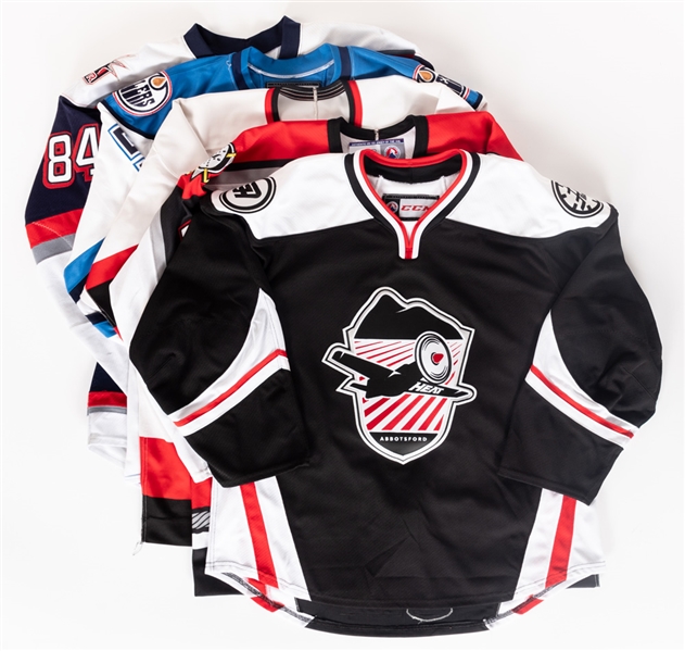 American Hockey League 1993 to 2014 Game-Worn, Game-Issued and Pro On-Ice Jersey Collection of 5