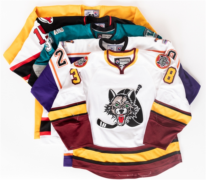 American Hockey League 2005 to 2012 Game and Practice-Worn Jersey Collection of 5 - Most with COA/LOAs!