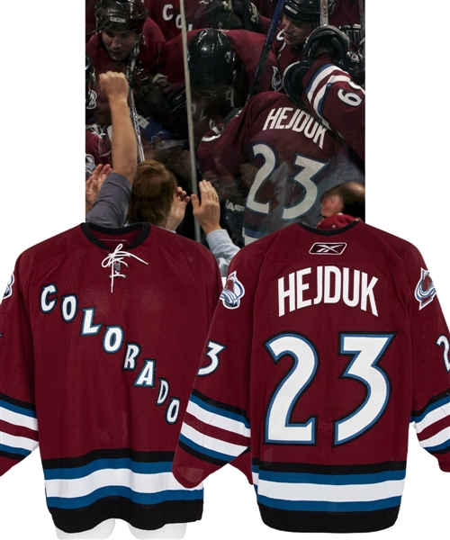 Milan Hejduks 2006-07 Colorado Avalanche Game-Worn Third Jersey - Photo-Matched!