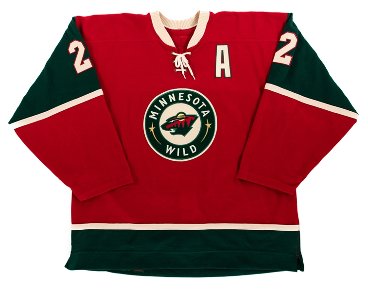 Willie Mitchells 2005-06 Minnesota Wild Game-Worn Alternate Captains Third Jersey with LOA 