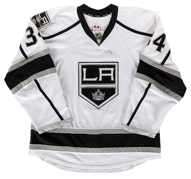 Kale Clagues 2016-17 Los Angeles Kings Training Camp Worn Jersey - 50th Year Anniversary Patch!