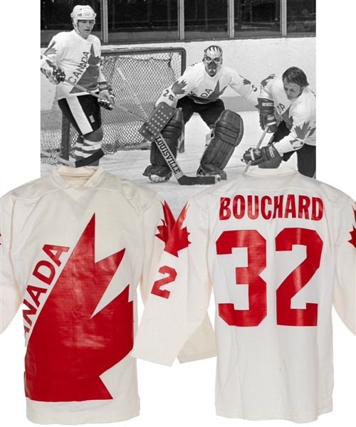 Dan Bouchards 1976 Canada Cup Team Canada Game-Issued Jersey 