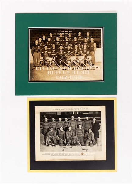 1928-29 NHL Pittsburgh Pirates and 1942-43 AHL Pittsburgh Hornets Team Photos 