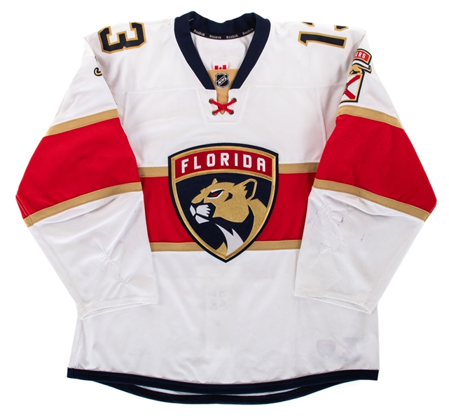 Mark Pysyks 2016-17 Florida Panthers Signed Game-Worn Jersey with Team COA - NHL Centennial Patch!