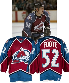 Adam Footes 1996-97 Colorado Avalanche Game-Worn Jersey with Team LOA - Photo-Matched! 