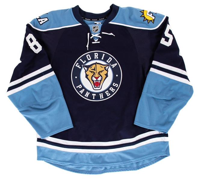 Mike Vernaces Circa 2011-12 Florida Panthers Game-Issued Third Jersey with Team LOA 