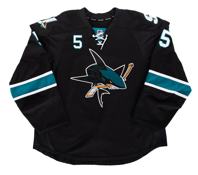 Colin Whites 2011-12 San Jose Sharks Game-Worn Third Jersey with LOA