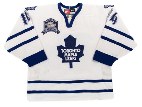 Darby Hendricksons 1998-99 Toronto Maple Leafs Game-Worn Jersey - Team Repairs! - MLG Memories and Dreams Patch!