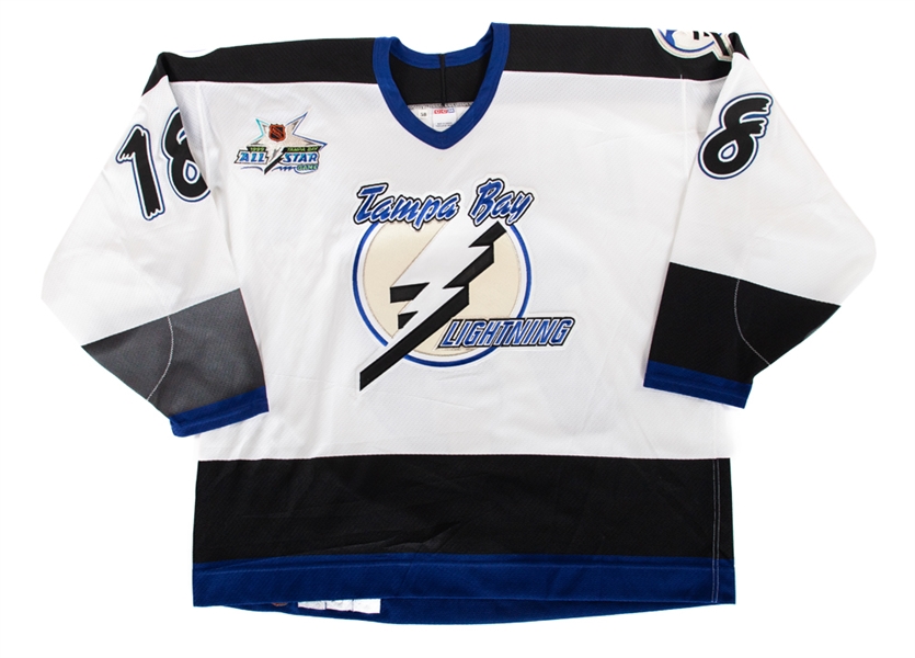 Daymond Langkows 1998-99 Tampa Bay Lightning Game-Issued Jersey – 1999 All-Star Game Patch! 