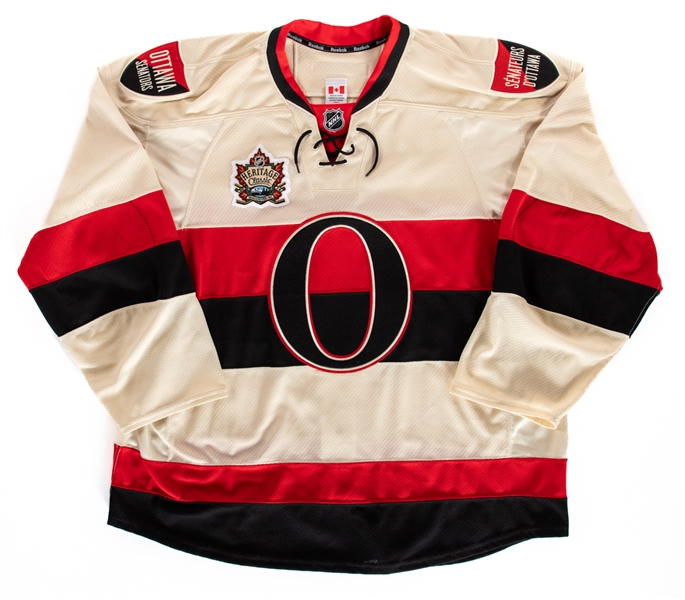 Jared Cowen’s 2013-14 Ottawa Senators "NHL Heritage Classic" Game-Issued Jersey with LOA