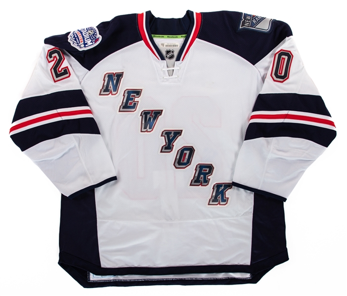 Chris Kreiders 2014 NHL Stadium Series New York Rangers Warm-Up Worn Jersey with NHLPA LOA