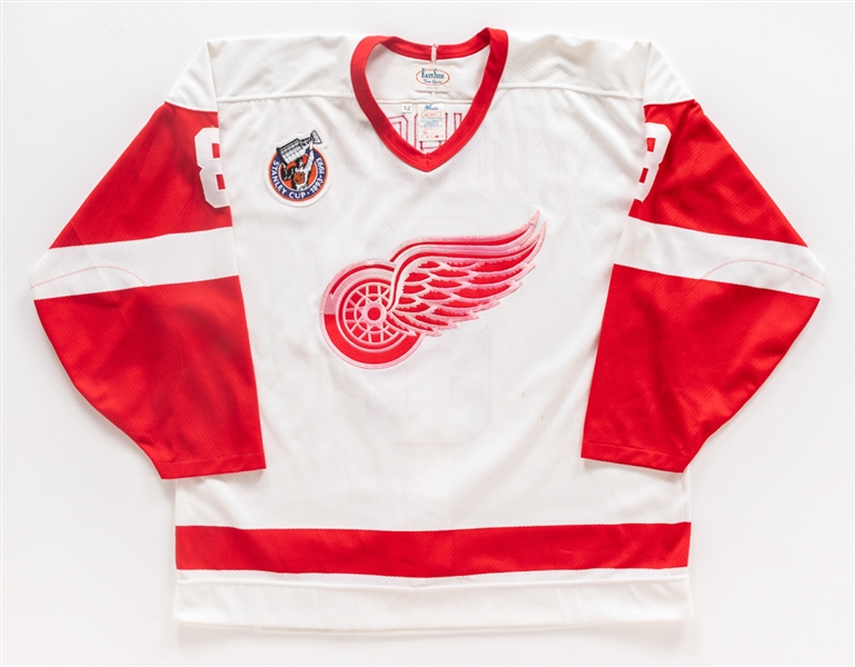 Steve Konroyds 1992-93 Detroit Red Wings Game-Worn Playoffs Jersey with Team COA - Stanley Cup Centennial Patch!
