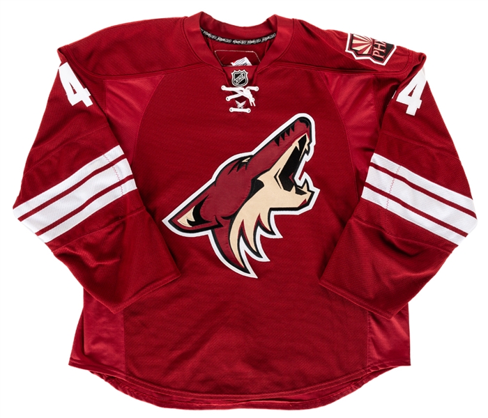 Kurt Sauers 2010-11 Phoenix Coyotes Training Camp Issued Jersey with Team LOA