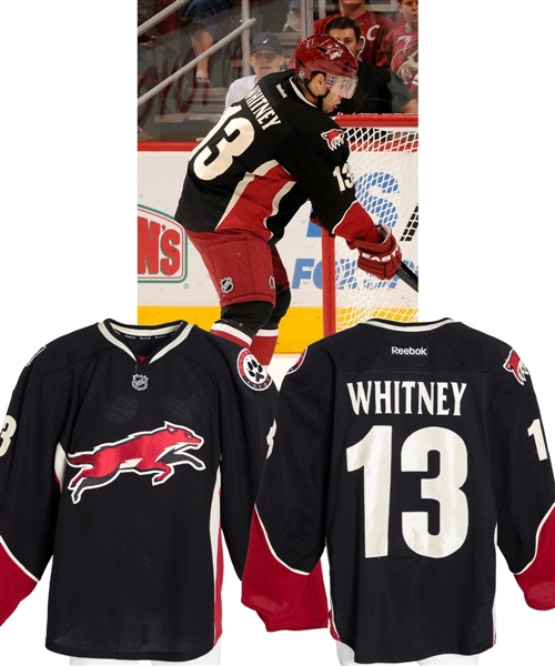 Ray Whitneys 2011-12 Phoenix Coyotes Game-Worn Third Jersey with Team LOA - Photo-Matched!