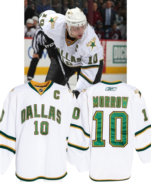 Brenden Morrows 2010-11 Dallas Stars Game-Worn Captains Jersey with LOA - Photo-Matched!