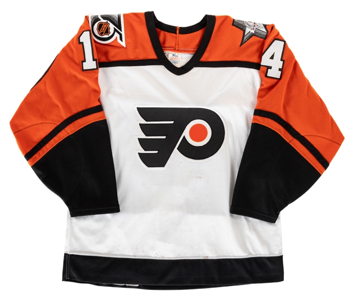 Kimbi Daniels 1991-92 Philadelphia Flyers Game-Worn Jersey Rookie Season with LOA - Flyers 25th and NHL 75th Patches!