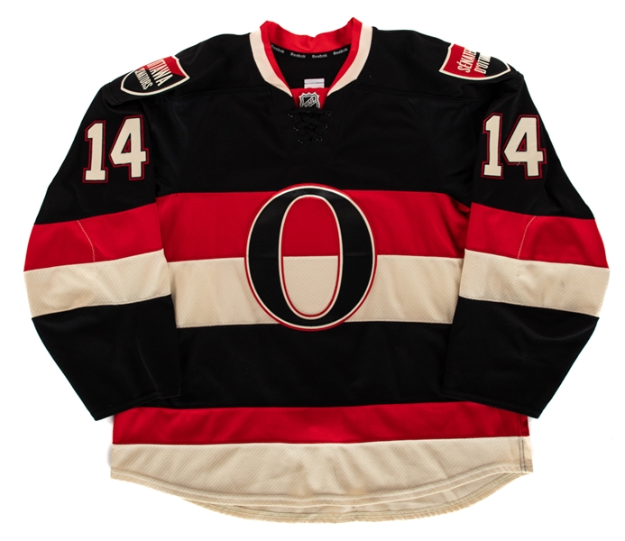 Colin Greenings 2013-14 Ottawa Senators Game-Worn Heritage Jersey with Team COA