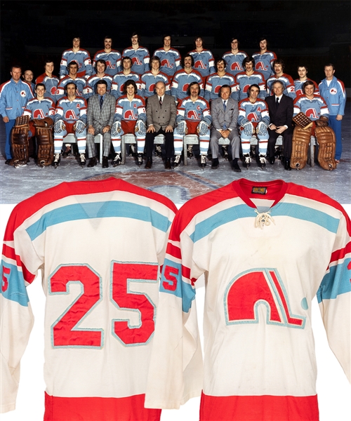 Bob Guindons 1972-73 WHA Quebec Nordiques Inaugural Season Game-Worn Jersey with LOA
