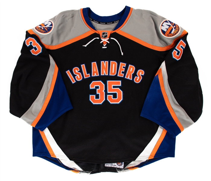 Al Montoyas 2011-12 New York Islanders Game-Worn Third Jersey with Team LOA 