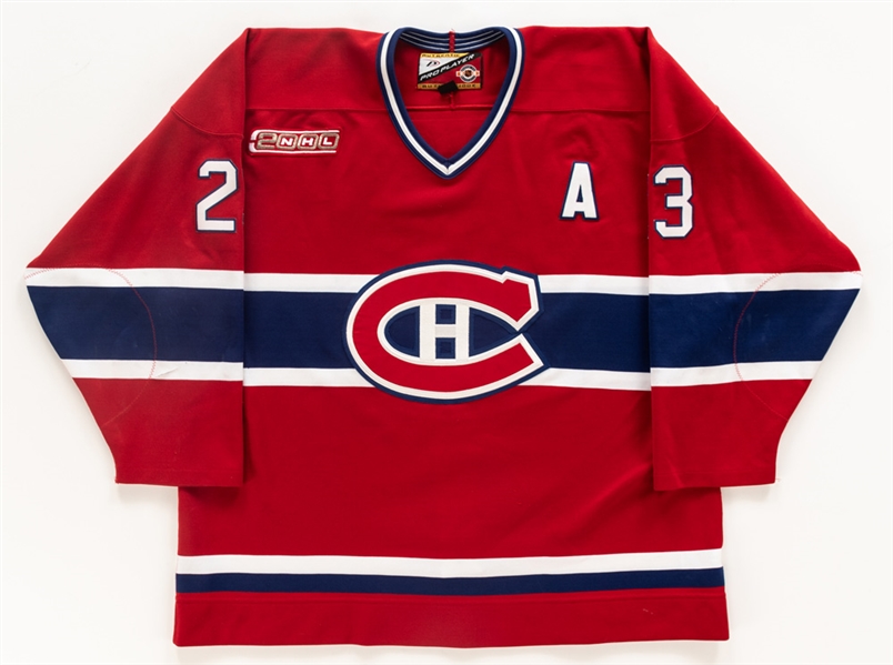 Turner Stevensons 1999-2000 Montreal Canadiens Game-Worn Alternate Captains Jersey with LOA - NHL2000 Patch!