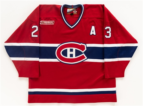 Turner Stevensons 1999-2000 Montreal Canadiens Game-Worn Alternate Captains Jersey with LOA - NHL2000 Patch!