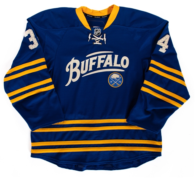 Chris Butlers 2010-11 Buffalo Sabres "40-year Anniversary" Game-Worn Third Jersey with Team COA