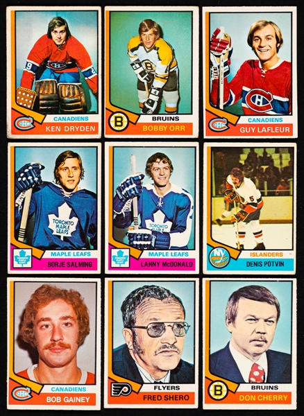 1974-75, 1977-78 and 1978-79 O-Pee-Chee Hockey Complete Sets (3)