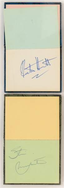 1974-75 NHL Autograph Booklet Signed by 44, Including the Late Keith Magnuson & Numerous  Hall-of-Famers Plus Second Booklet Signed by 47 including King Clancy and Foster Hewitt