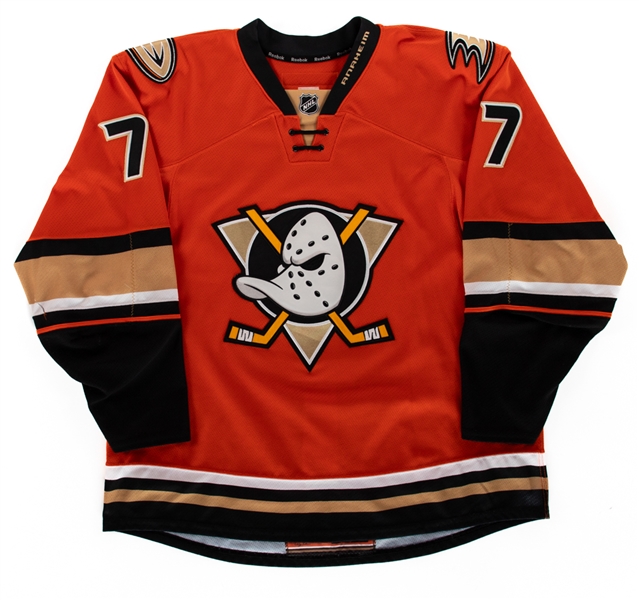 Andrew Coglianos 2015-16 Anaheim Ducks Game-Worn Third Jersey with Team LOA  