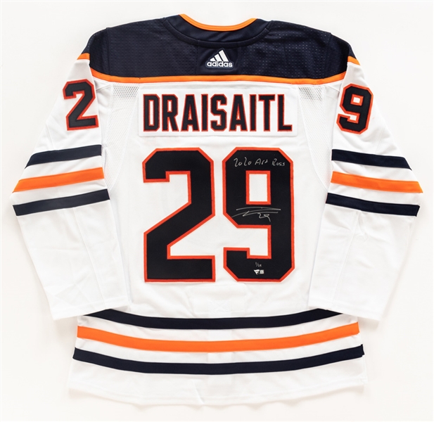 Leon Draisaitl Signed Limited-Edition Edmonton Oilers Jersey (1/29) - "2020 Art Ross" Annotation - Fanatics Authenticated