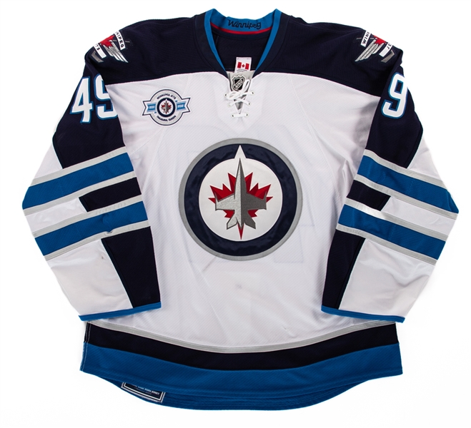 Ben Maxwells 2011-12 Winnipeg Jets Game-Worn Jersey with Team LOA - Inaugural Season Patch!