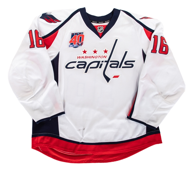 Eric Fehrs 2014-15 Washington Capitals Game-Worn Jersey with LOA - 40th Patch!