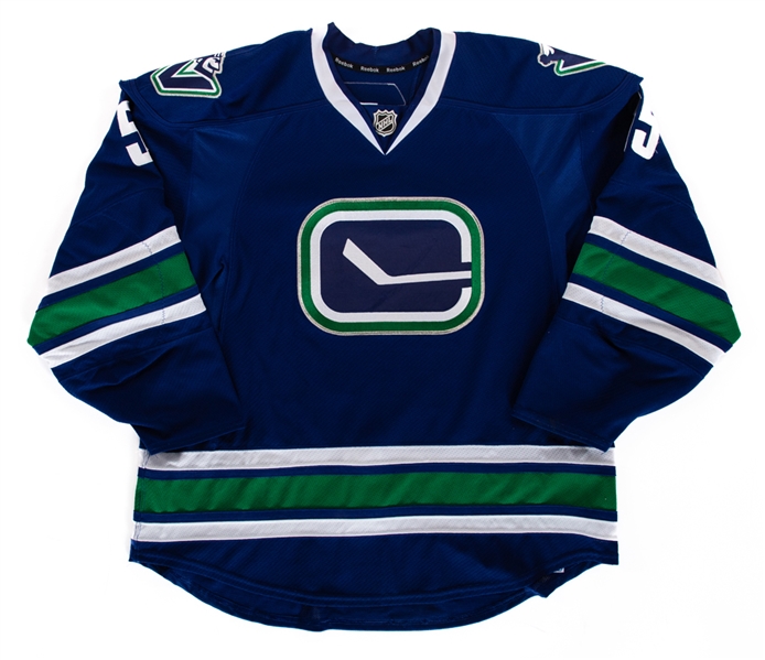 Shane OBriens 2009-10 Vancouver Canucks Game-Worn Third Jersey with LOA 