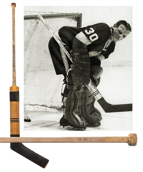 Terry Sawchuks 1967-68 Los Angeles Kings Northland Pro Game-Used Stick with Auction LOA