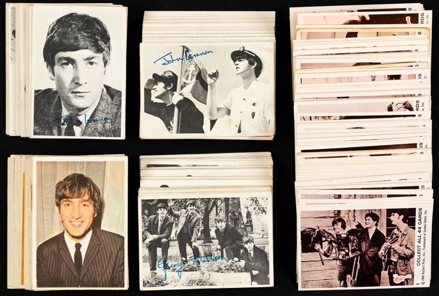 1964 Topps Beatles Color Series Starter Set (31/64), 1964 Topps Beatles B&W Series 1 (Canada & USA - 58 Cards), 1964 Topps Beatles B&W 2nd Series (Canada - 31/55) and 1966 Raybert Monkees (118 Cards) 