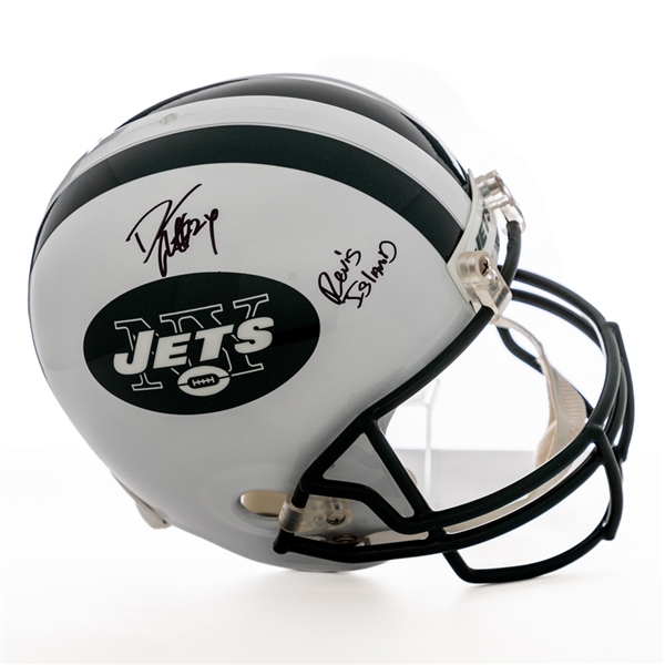 Darelle Revis Signed New York Jets Full-Size Riddell Replica Model Helmet with Steiner COA – “Revis Island” Inscription!