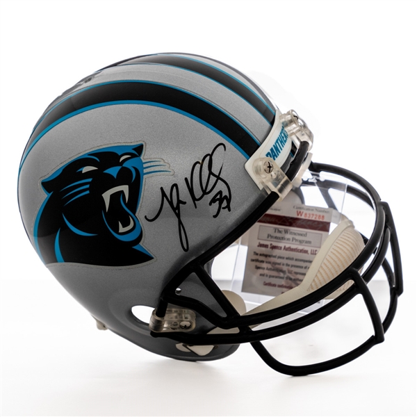 Luke Kuechly Signed Carolina Panthers Full-Size Riddell Replica Model Helmet with JSA COA