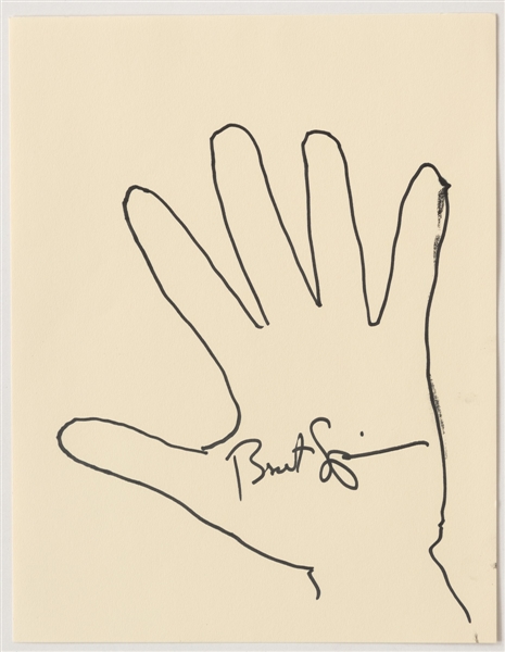 American Actor Brent Spiner (Data / Star Trek) Signed Hand Drawn Hand Sketch