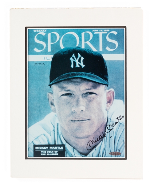 Mickey Mantle Signed "The Year of the Slugger" Sports Illustrated 1956 Replica Cover with UDA COA