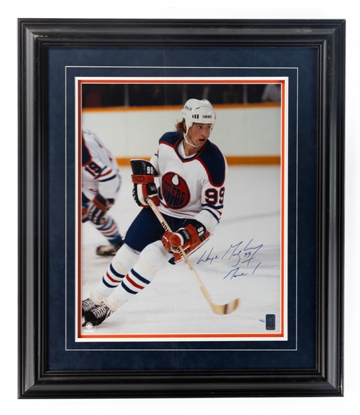 Wayne Gretzky "First Edmonton Oilers Game" Signed Limited-Edition Framed Photo with WGA COA #82/99 (26” x 30”)