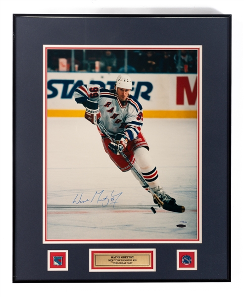 Wayne Gretzky New York Rangers Signed Limited-Edition Photo Display with UDA COA (22 1/2" x 27 1/2")