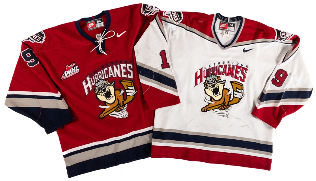 Derrick Rucks (2000-01) and Tomas Kopeckys (2001-02) WHL Lethbridge Hurricanes Game-Worn Jerseys with Team LOAs